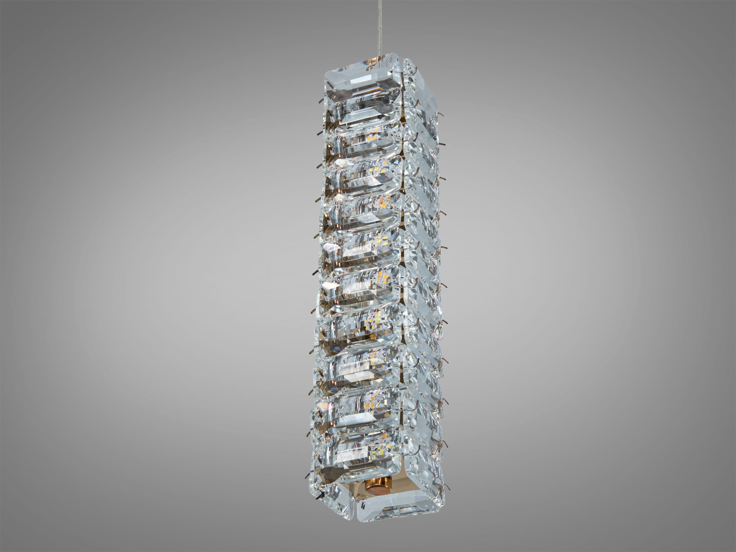 Світлодіодний підвіс кришталевий золото 10 Вт