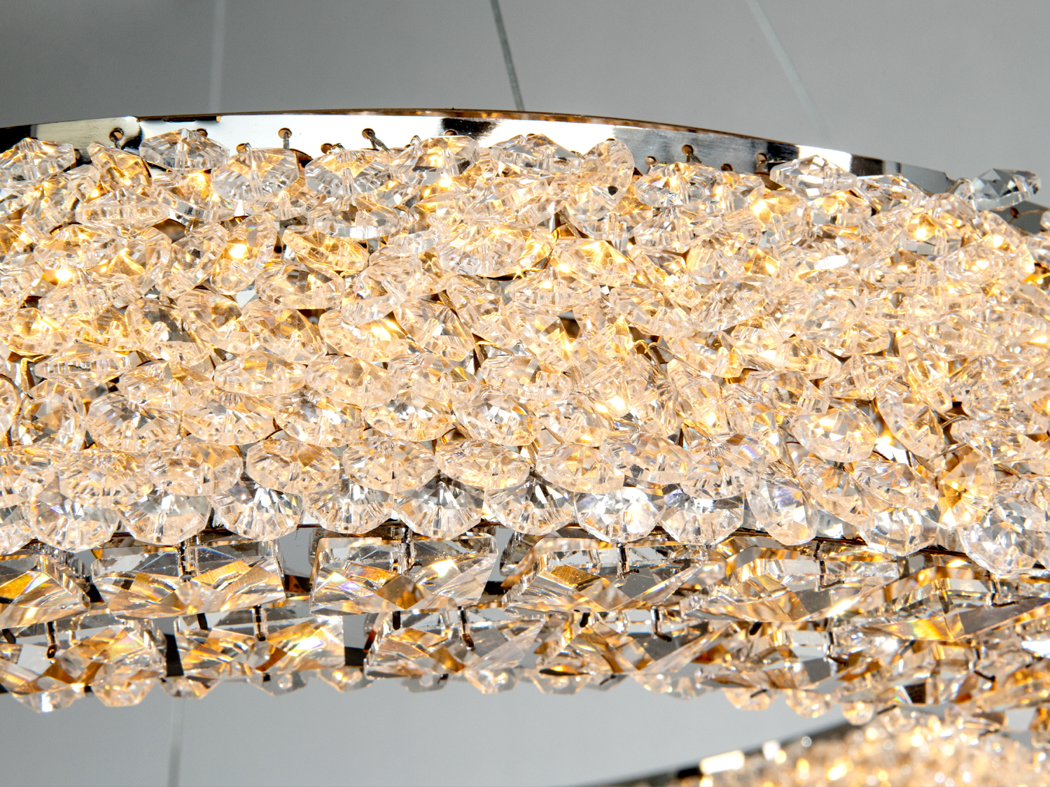 LED підвісна люстра кришталь хром 55Вт пульт