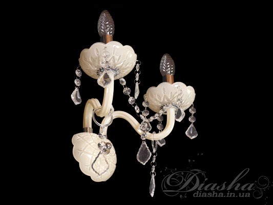 Класичне бра з світло-жовтого скла