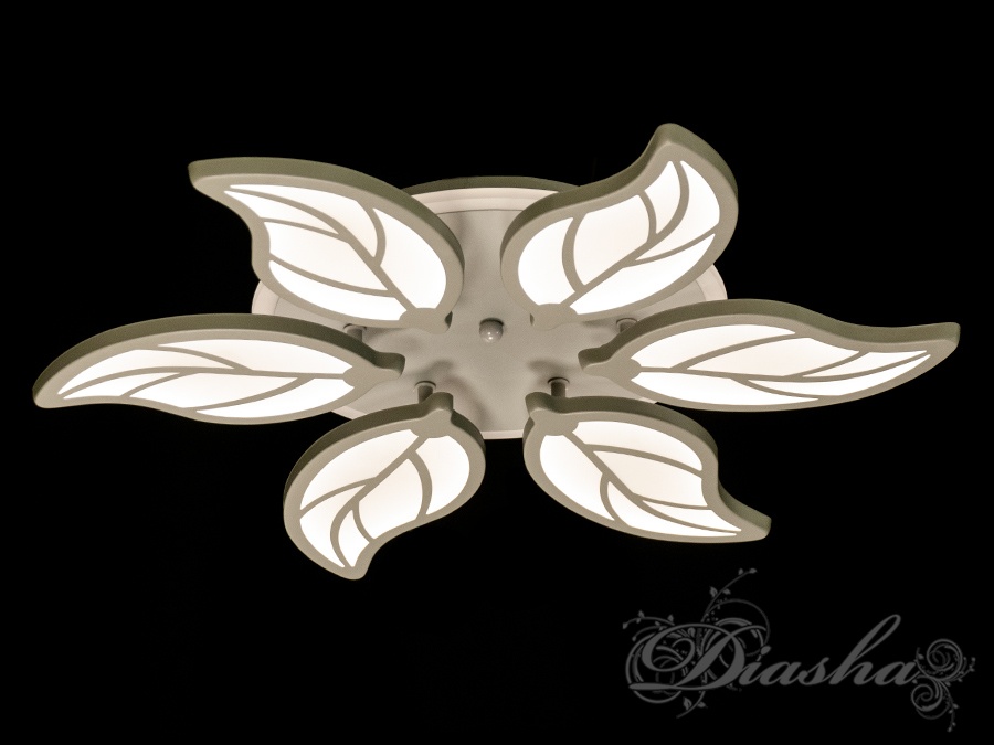 LED люстра Diasha з димером сіра 105W 6 модулів