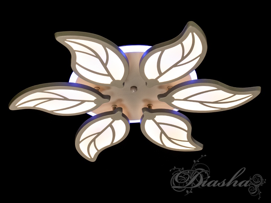 LED люстра Diasha з димером сіра 105W 6 модулів