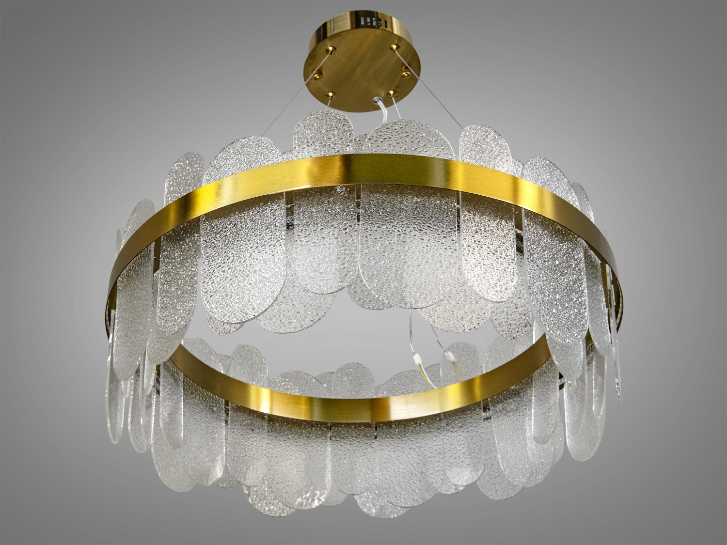 Класична підвісна кришталева люстра Diasha, золото, LED 120 Вт