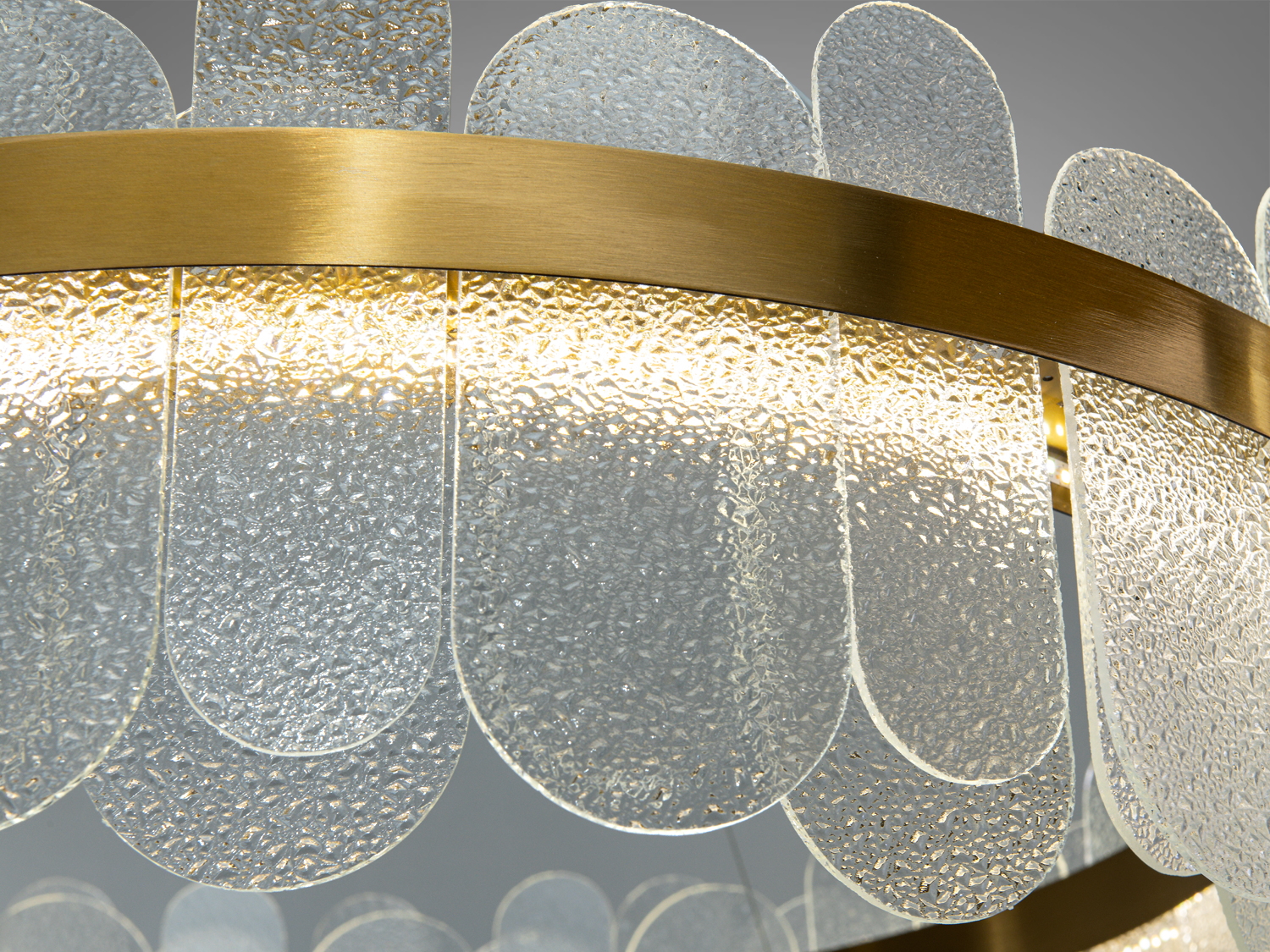 Підвісна кришталева люстра LED золото 165Вт 9075Лм