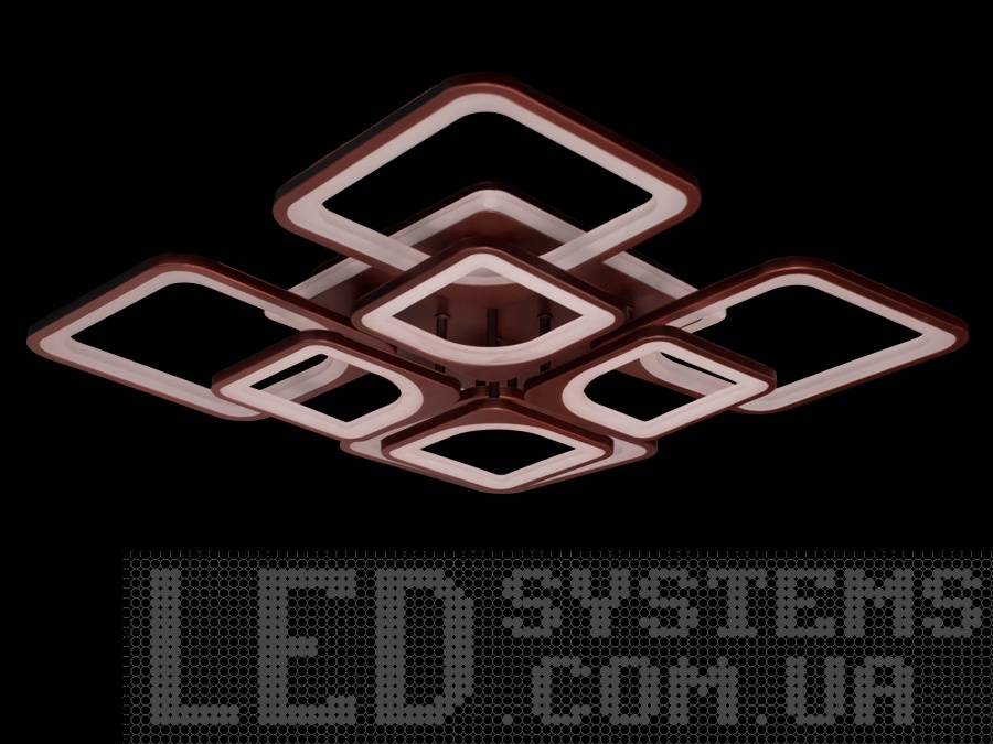 Led люстра для залу з підсвічуванням, колір коричневий 190W на 27м2