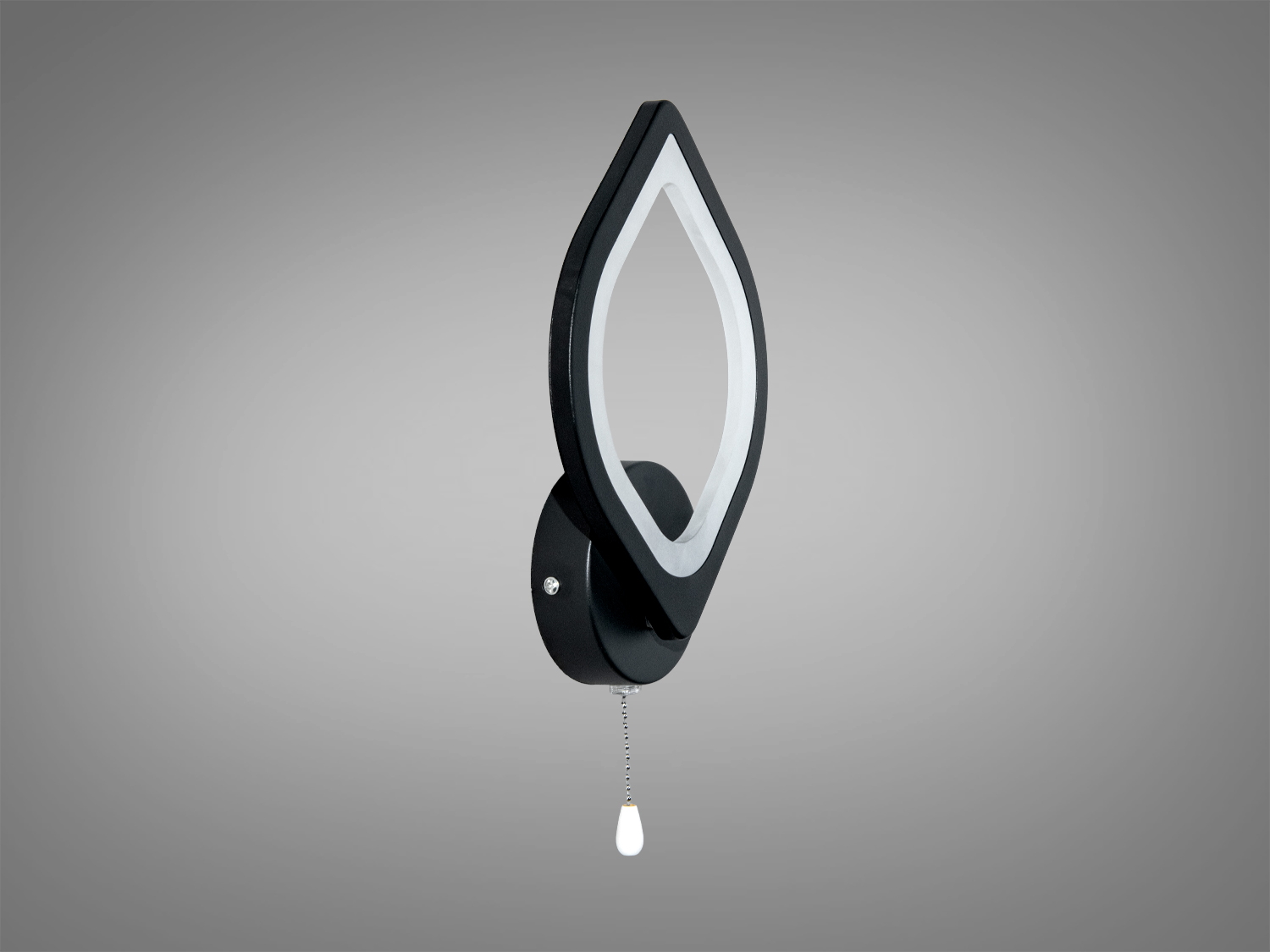 LED бра з ланцюжком чорне 16 Вт крапля