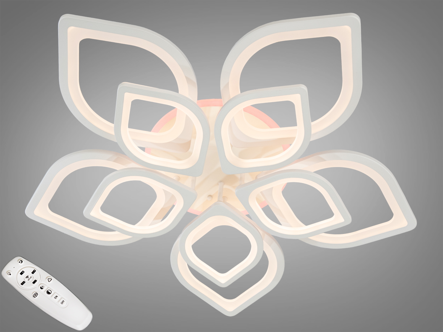 Світлодіодна люстра смарт світильник з пультом, кольоровою підсвіткою