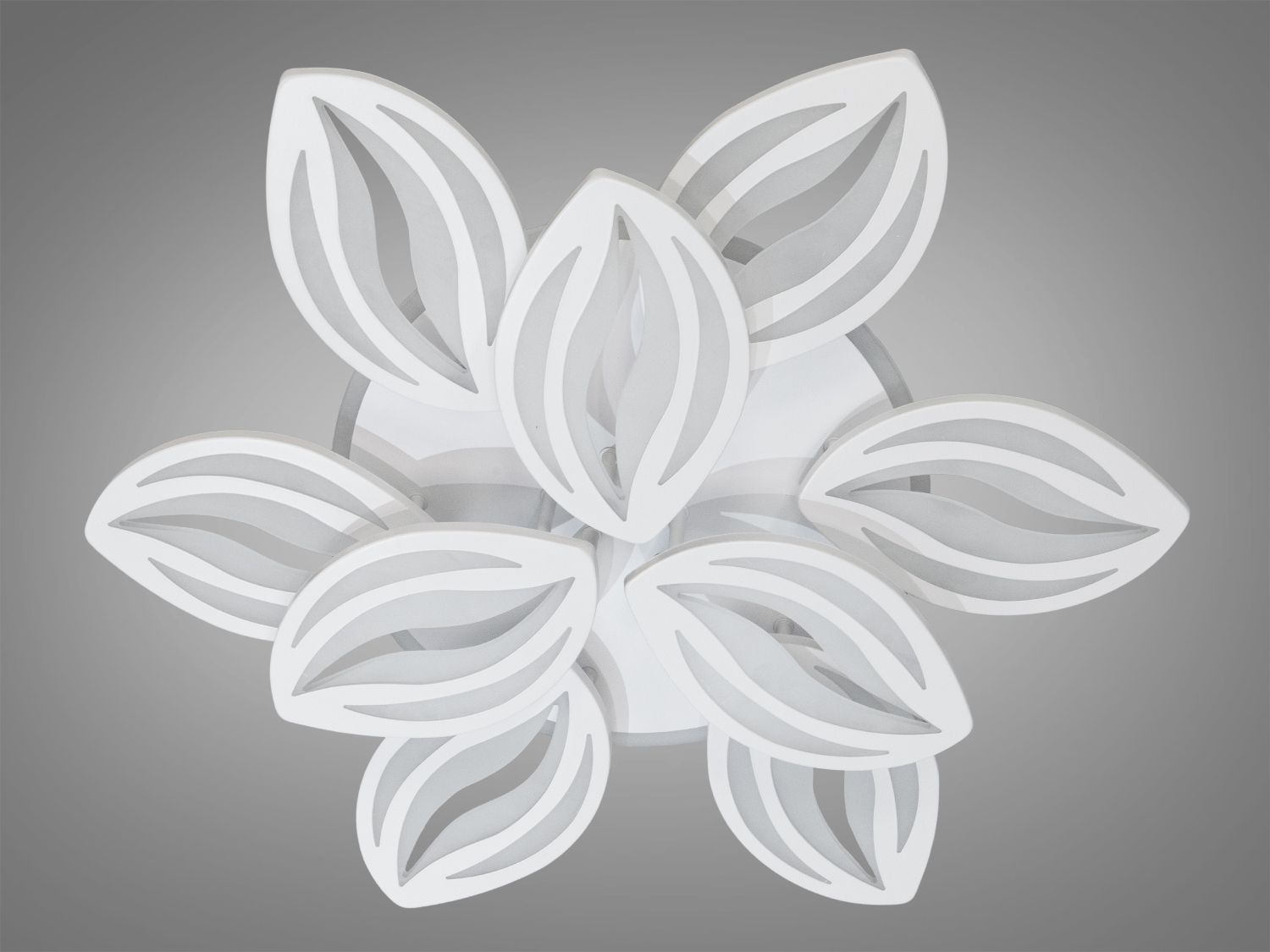 Світлодіодна люстра 8092-6+3WHLED3COLDIM біла димер LED 165Вт