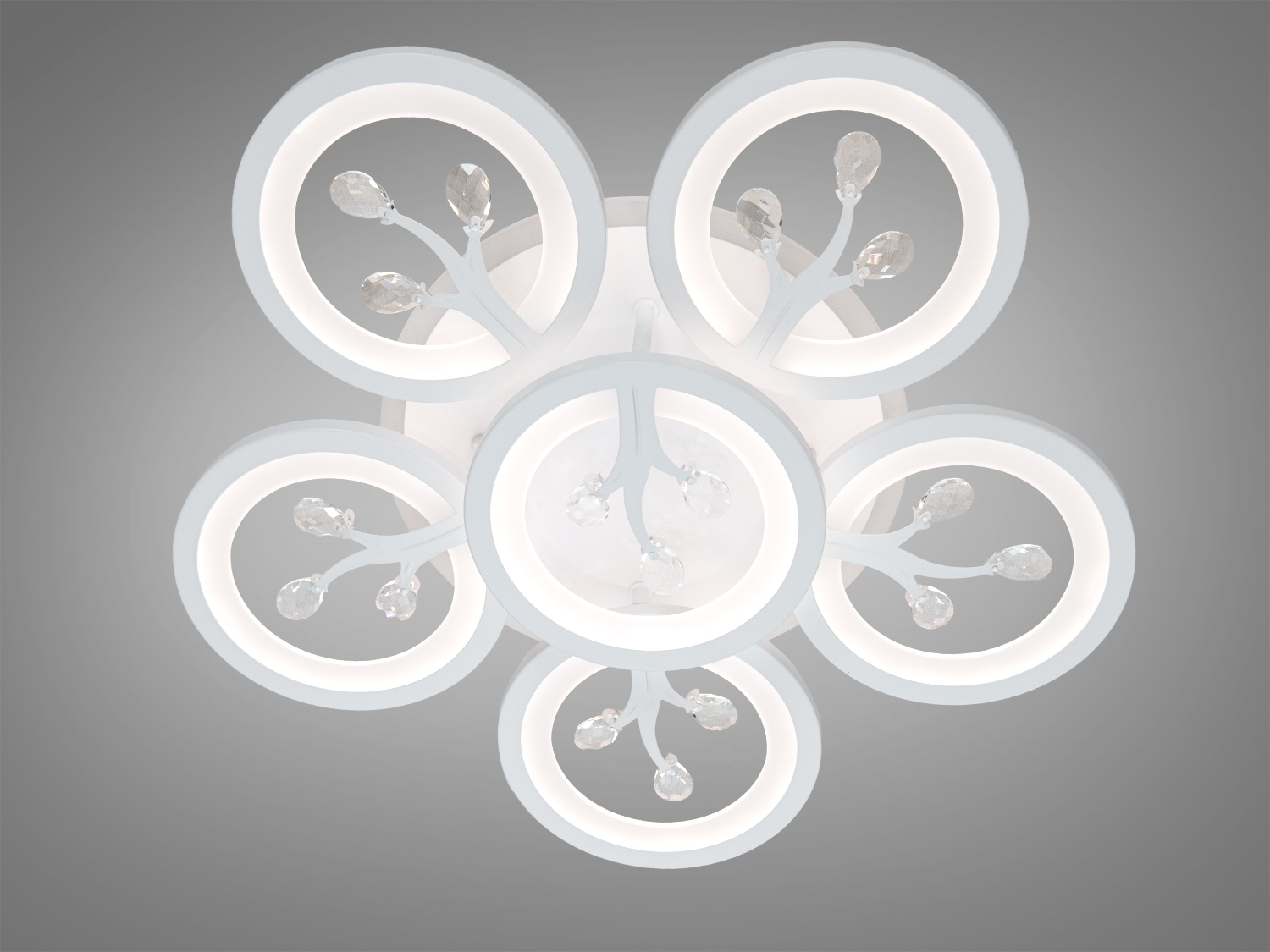 Чорна світлодіодна люстра з пультом, диммером, підсвіткою, 90W