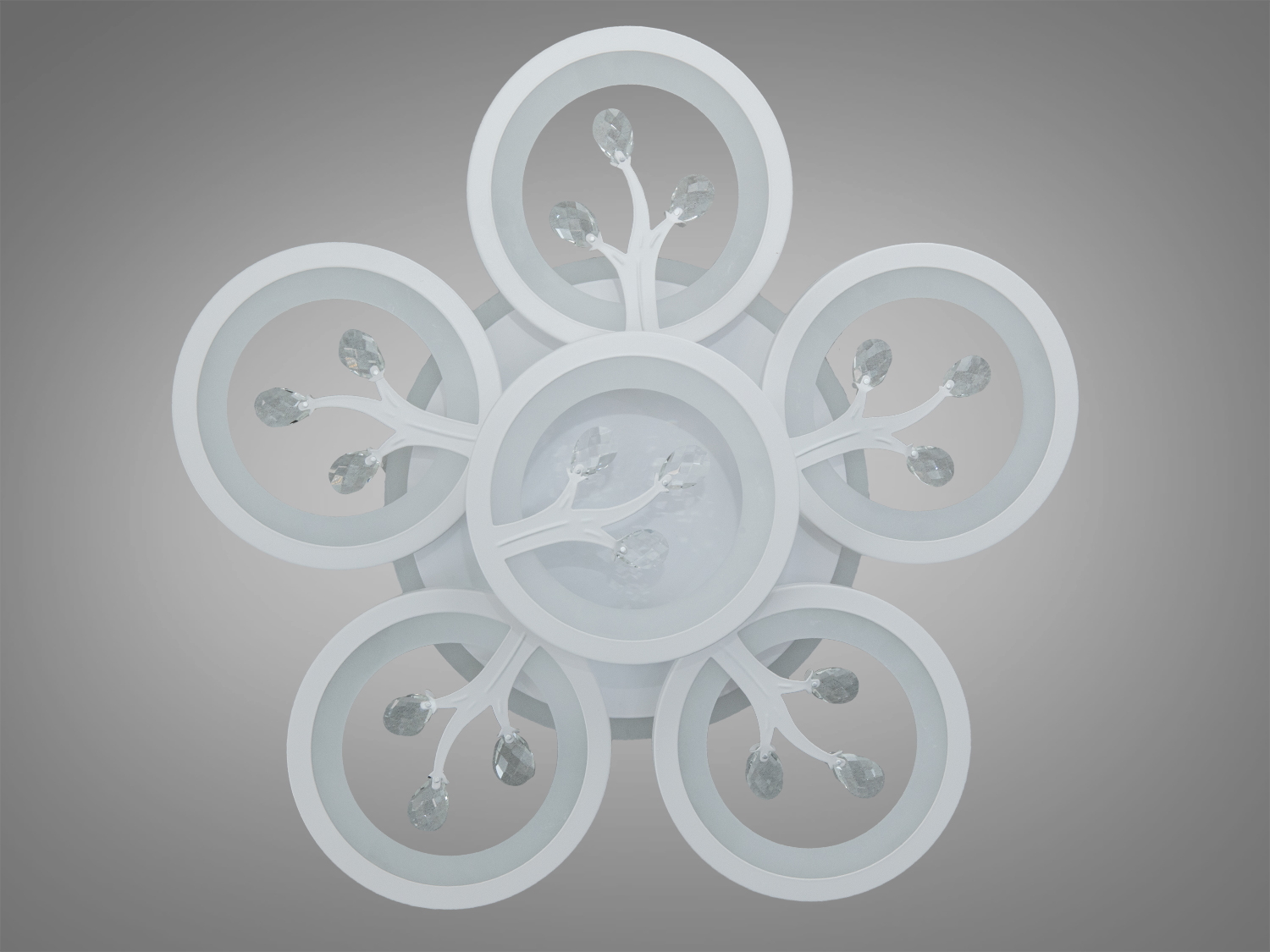 Чорна світлодіодна люстра з пультом, диммером, підсвіткою, 90W