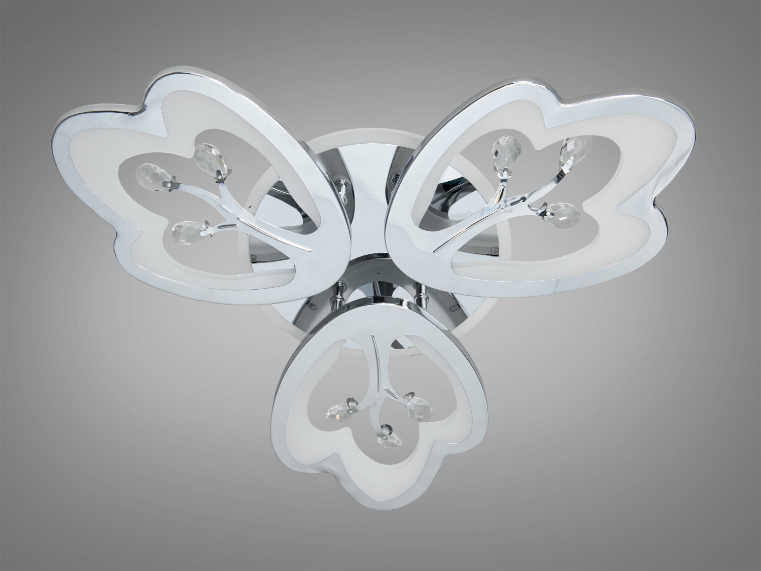 Стельова LED люстра Diasha хром 60Вт пульт димер