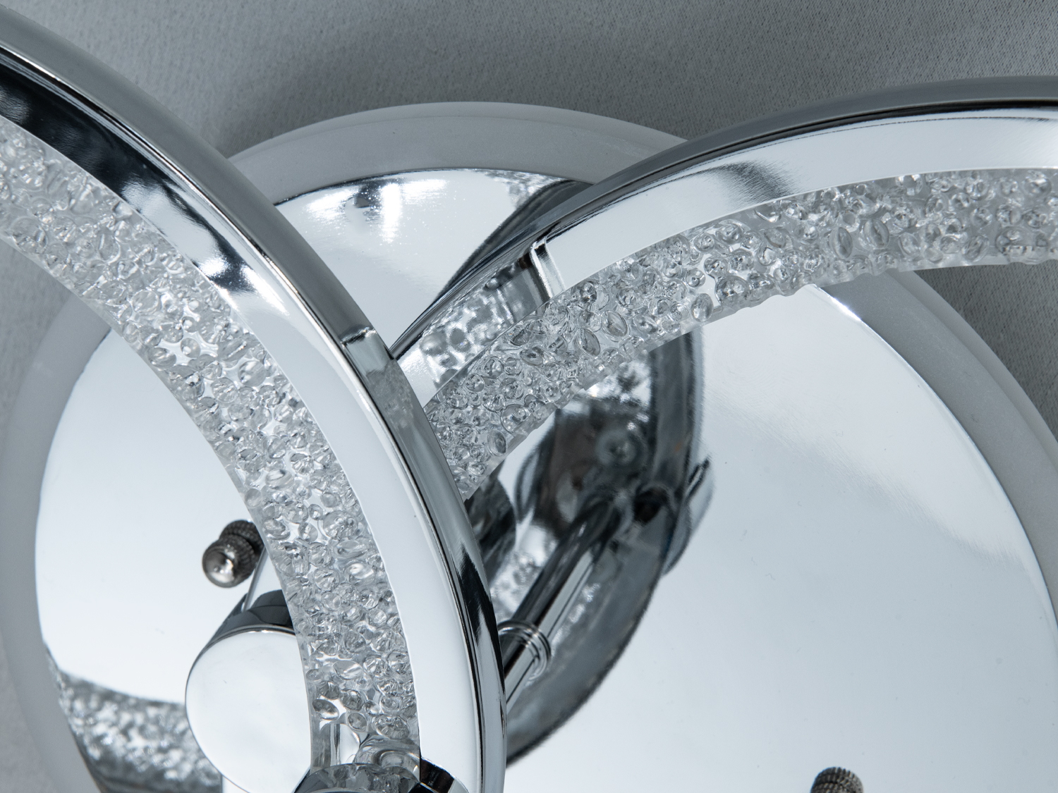 Люстра LED Diasha хром 55W 2 кільця