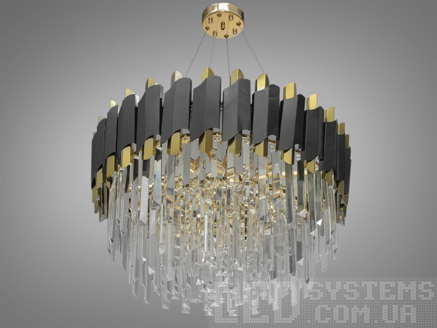 Шикарна підвісна кришталева люстра в зал, 11 ламп