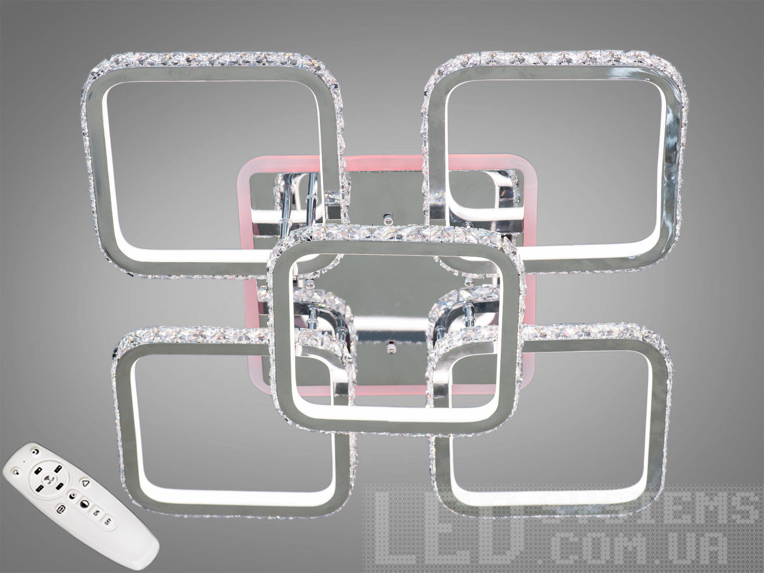 Кришталева LED-люстра з LED підсвічуванням, 250W