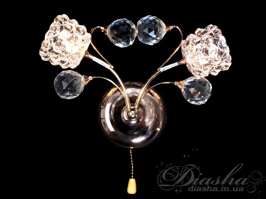 Добірне, вишукане бра з галогенними лампами, колір-золото