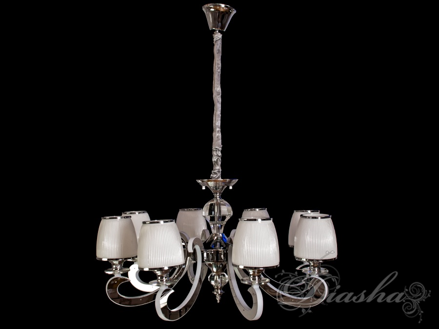 Класична кришталева люстра зі світними ріжками