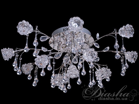 Стельова люстра на 13 ламп зі світлодіодною підсвіткою