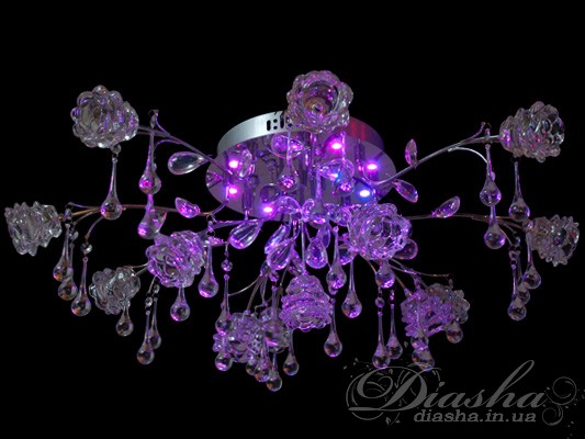 Стельова люстра на 13 ламп зі світлодіодною підсвіткою