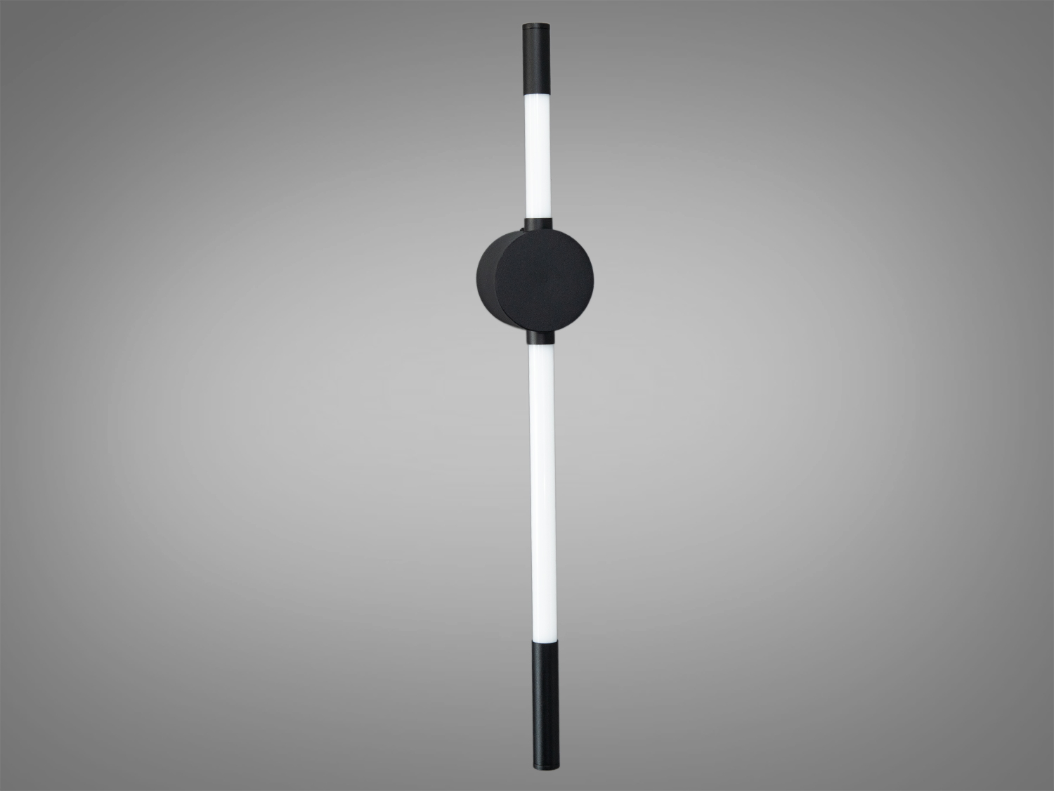 Світильник з вертикальною трубчастою акриловою формою, чорний і білий корпус. Ідеальний для мінімалістичного інтер′єру.