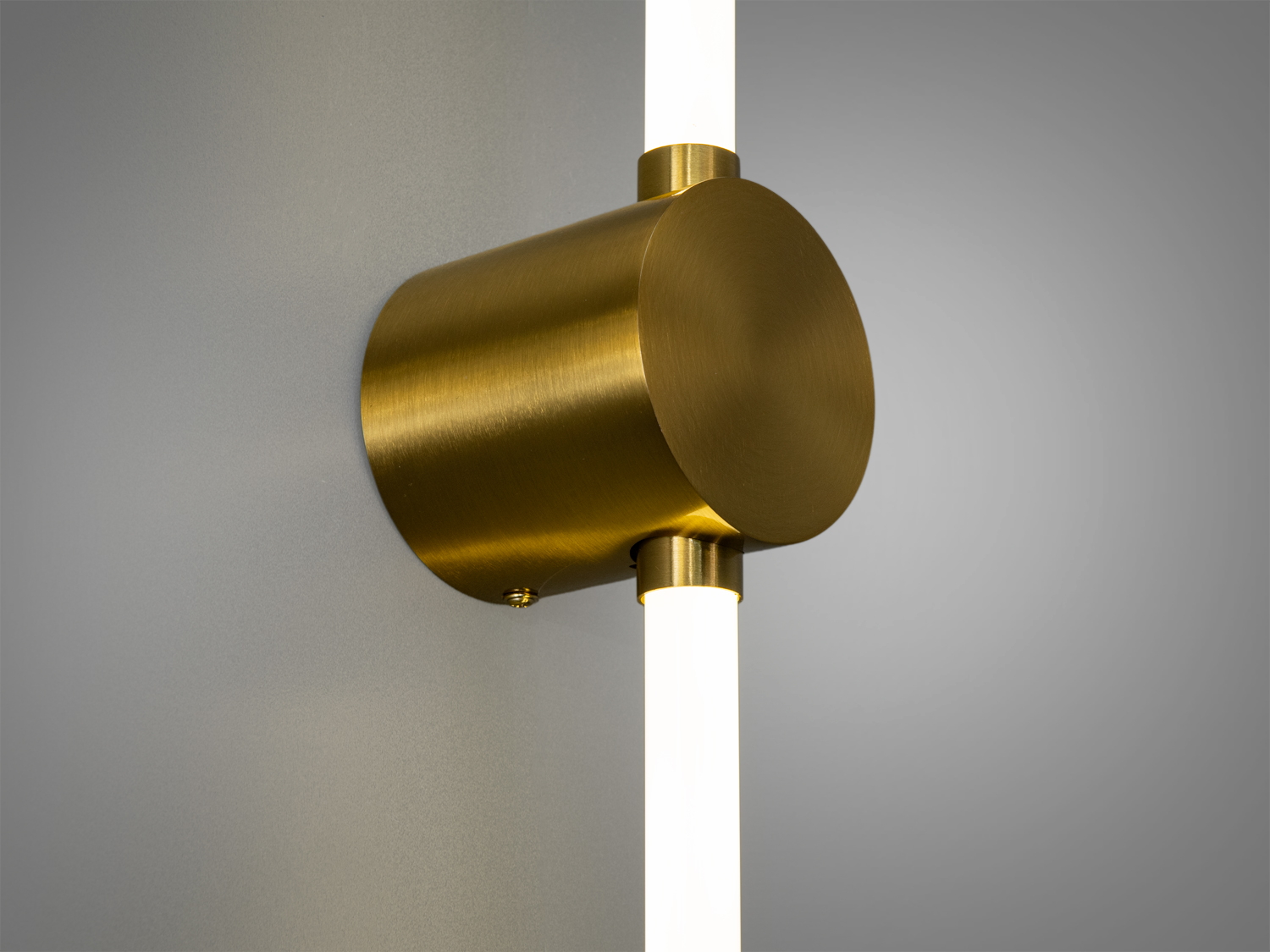 Металева деталь кріплення настінного світильника, циліндричний акриловий елемент, підходить для сучасного інтер′єру, акцентне освітлення.