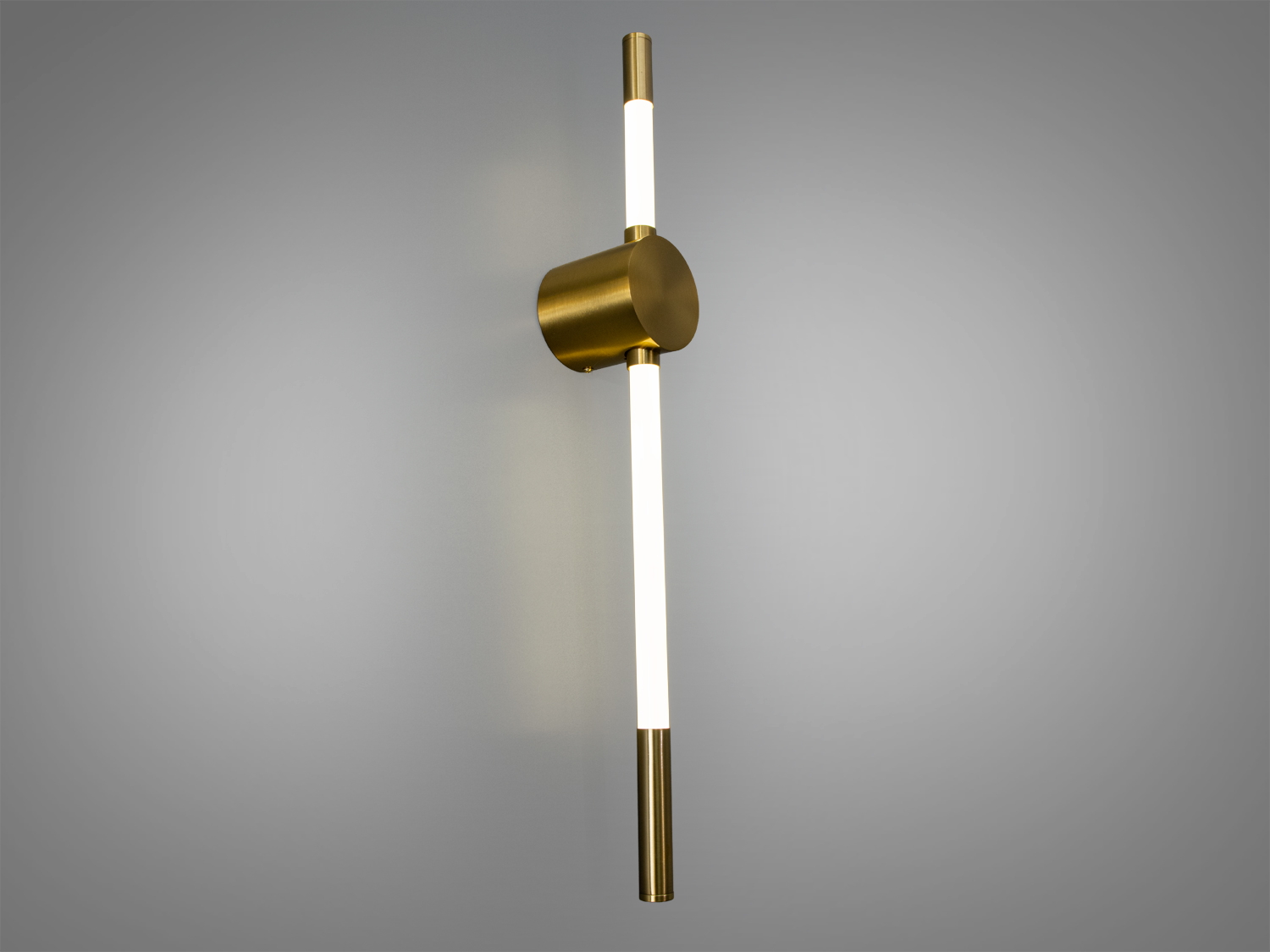 Світлодіодне бра Line, золото: 9 Вт, 4100К, ~495 Лм. Метал і акрил, вертикальний монтаж, керування настінним вимикачем. М’яке нейтральне світло для акцентного та локального освітлення.