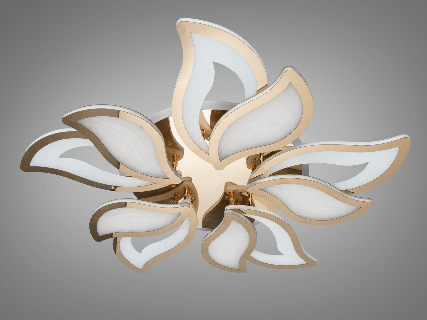 Стельова LED люстра Diasha золото 130Вт пульт