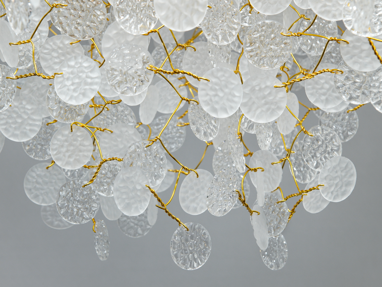 Стельова хрустальна люстра золото 6xE14 12 м²