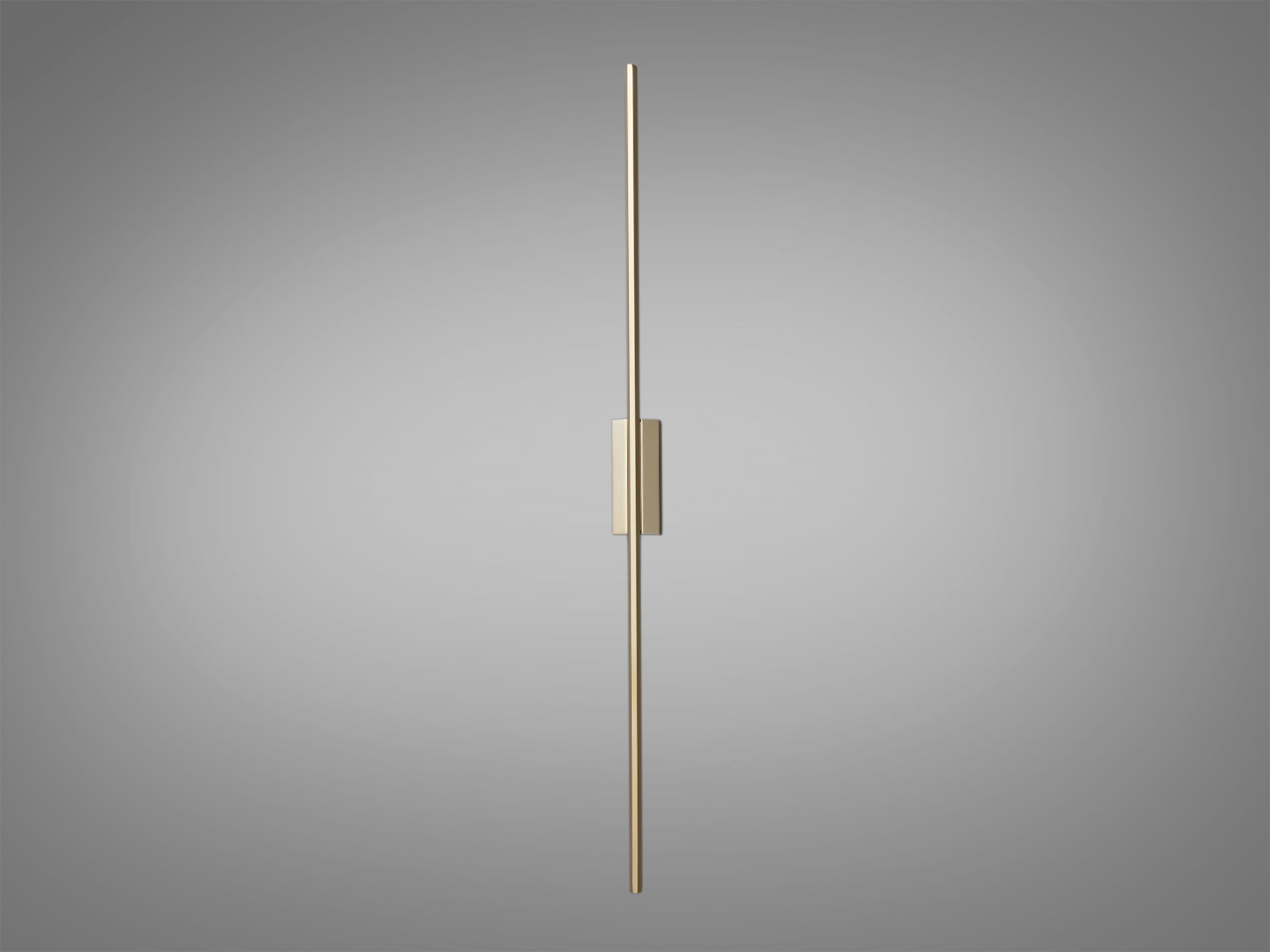Стильний настінний світильник з витонченим профілем, виготовлений з металу в кольорі золота. Підходить для мінімалістичних інтер′єрів.