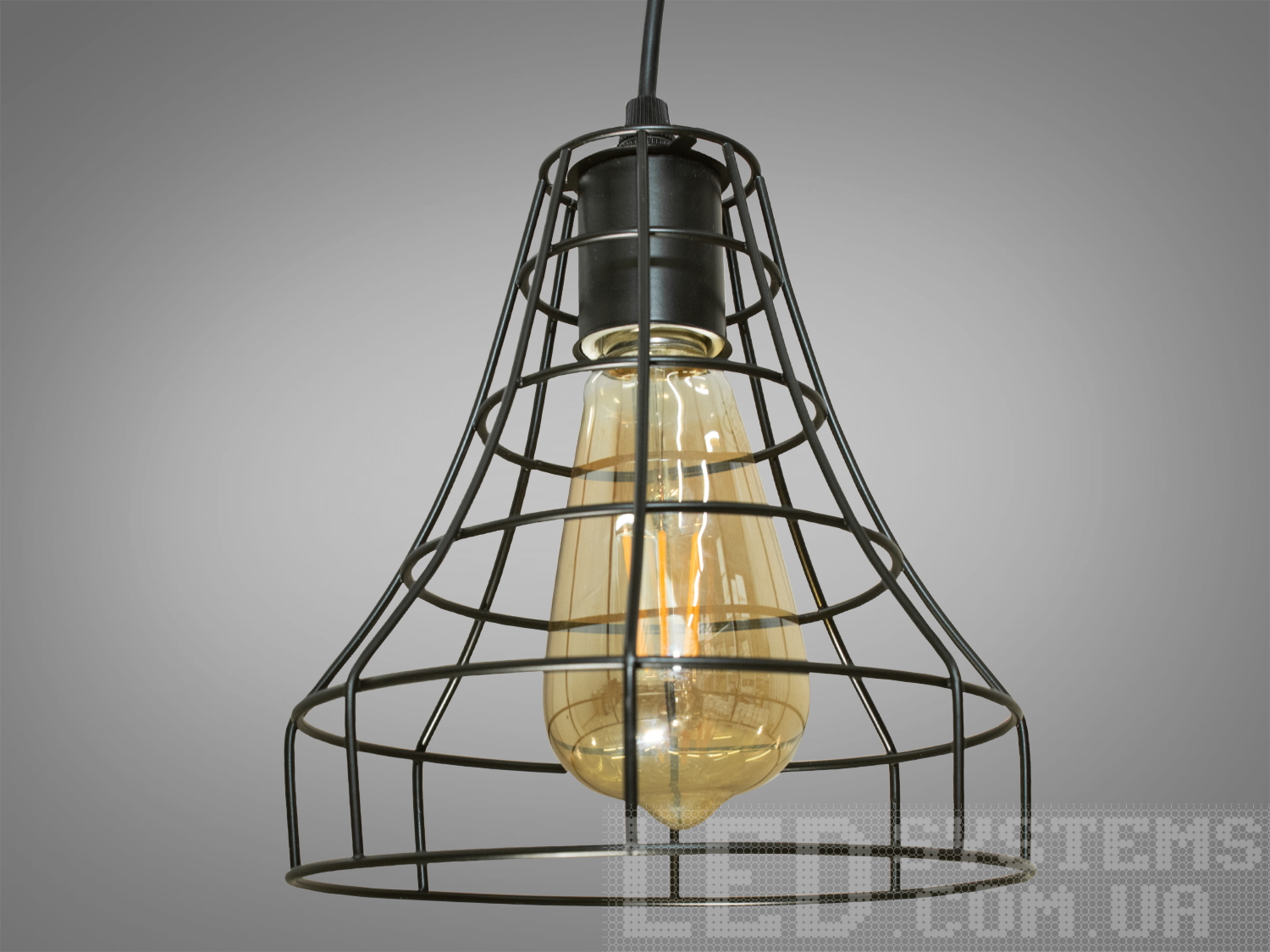 Світильник підвіс в стилі Лофт, чорний