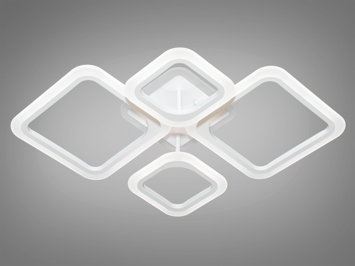 LED-люстра для спальні з димером, колір білий, 80W на 12м2