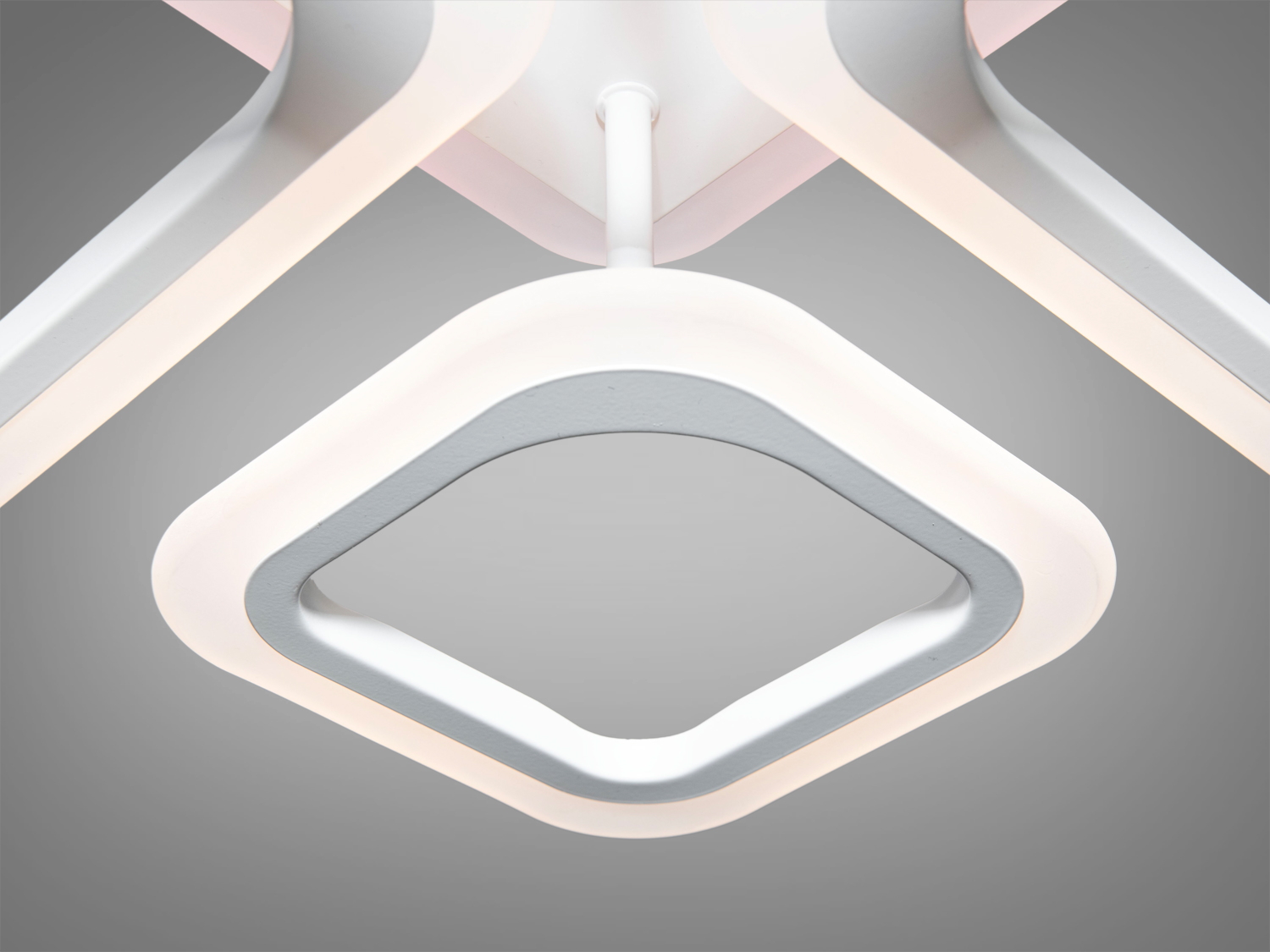 LED-люстра для спальні з димером, колір білий, 80W на 12м2
