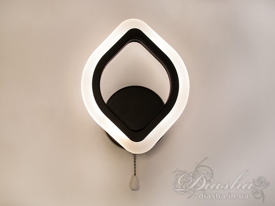 Світлодіодний світильник приліжковий, 10W, чорний світильник