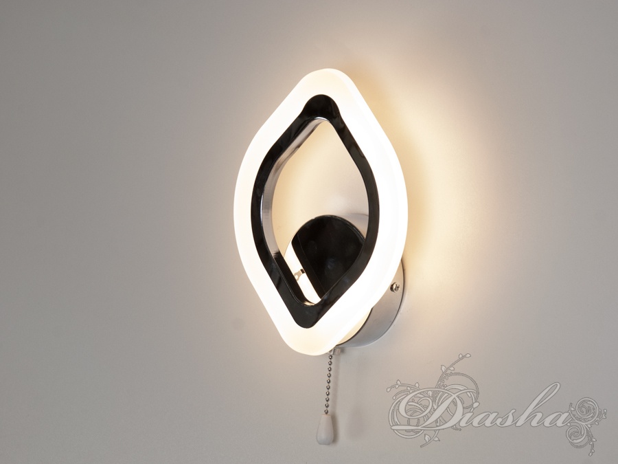 Декоративний світлодіодний світильник, 10W,  хром