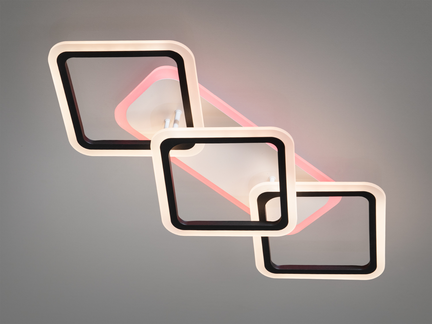 Світлодіодна люстра A8160-2+1BKLED3COLDIM чорна з пультом та дімером 75Вт