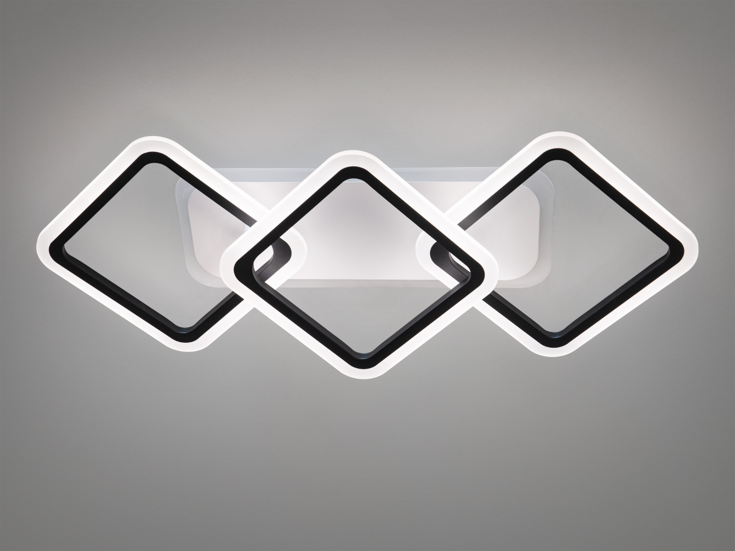 Світлодіодна люстра A8160-2+1BKLED3COLDIM чорна з пультом та дімером 75Вт