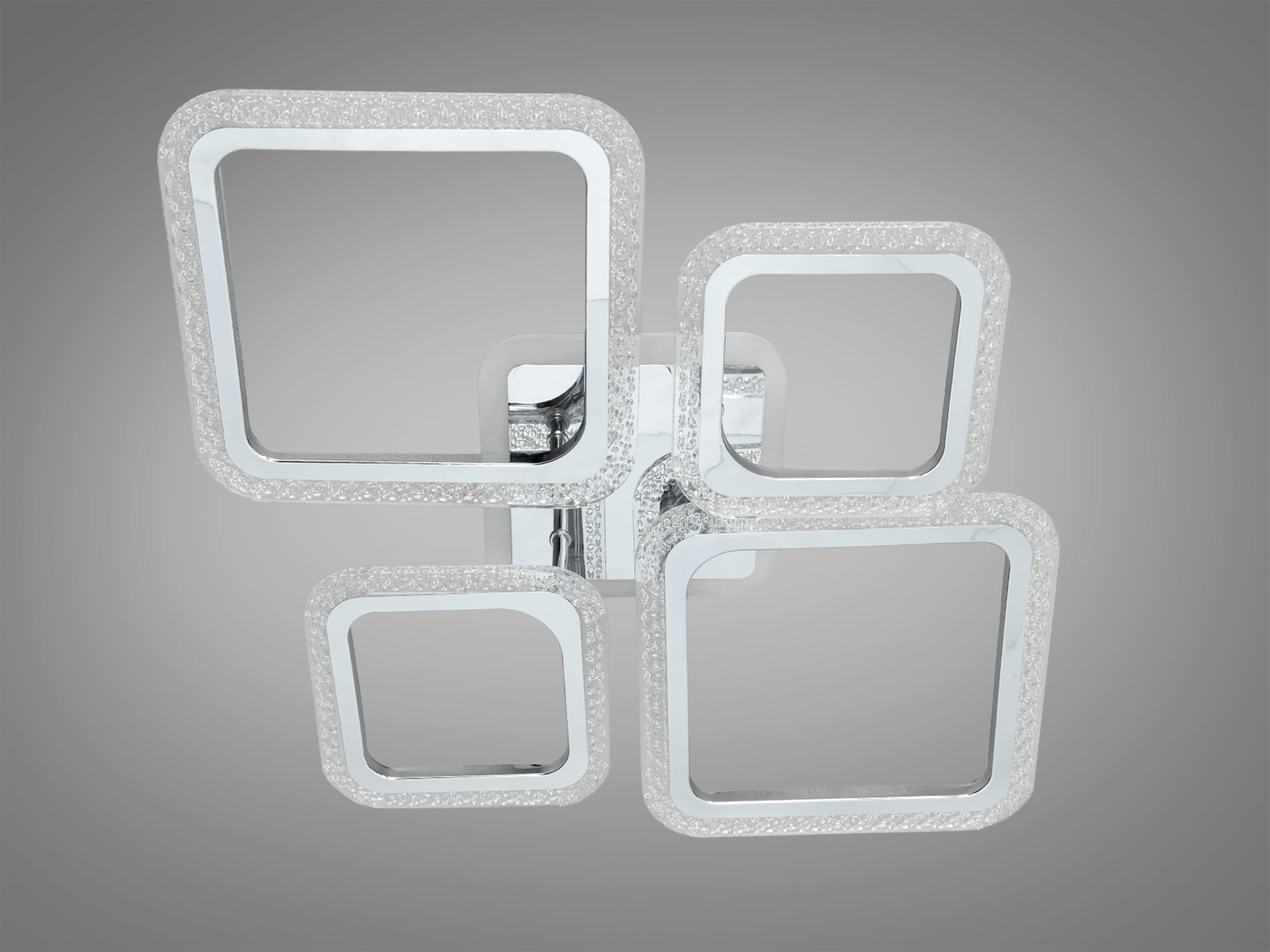 Стельовий світильник з акриловими вставками, квадратна форма, ідеальний для спальні. Легко монтується, створює затишну атмосферу.