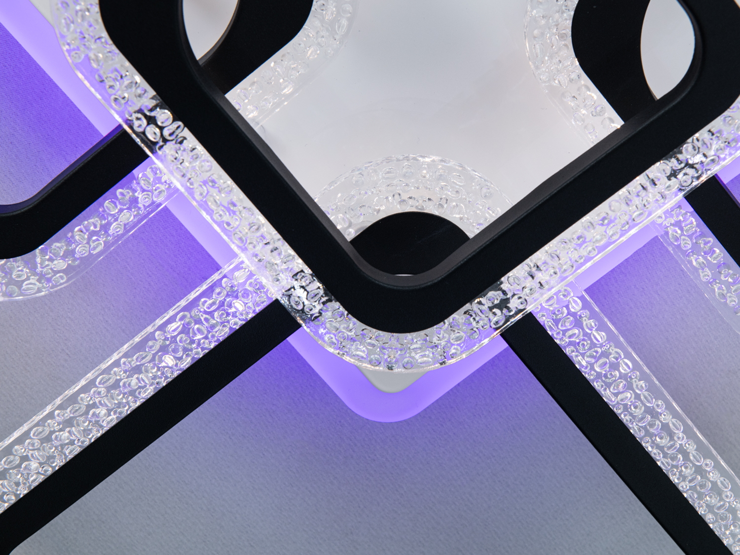 Стельова люстра LED чорна 85W 5 модулів 2+3 диммер