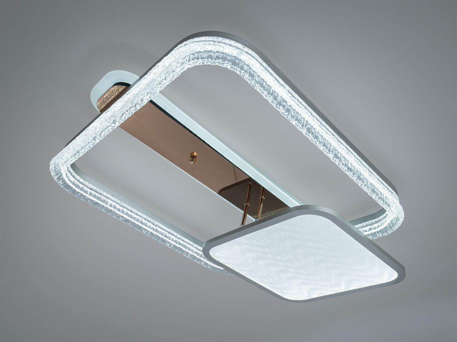 Стельова лампа з LED підсвіткою та металевим кріпленням, що забезпечує рівномірне освітлення.