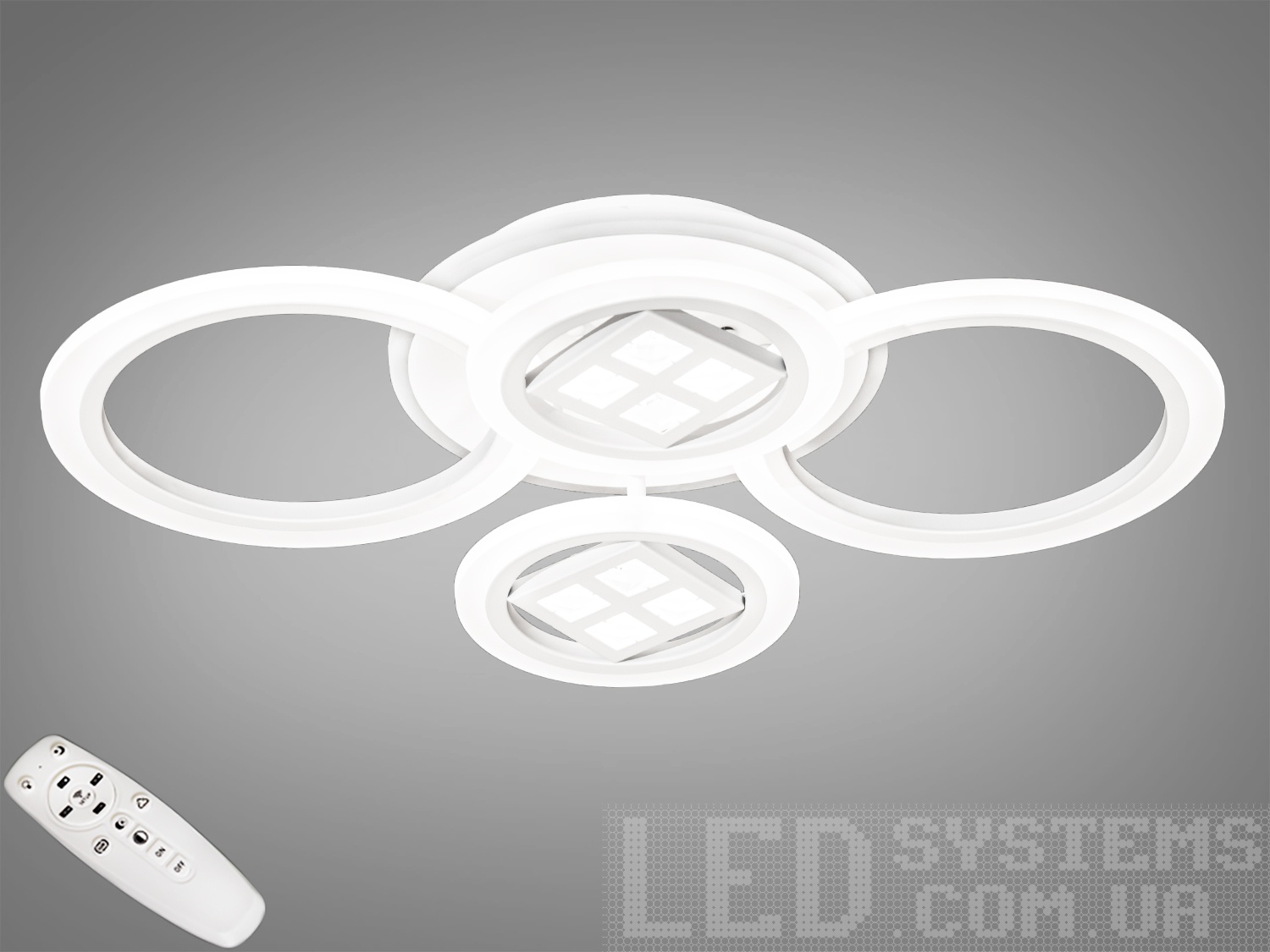 Зустрічайте саму хітову модель в хромованому виконанні.
Світлодіодна люстра має декілька режимів: холодний 6400К, нейтральний 4500К, теплий 2700К, синє LED підсвічування, поєднаний режим - будь основне світло плюс світлодіодне підсвічування - все залежить від вашого настрою.
Стельовий світильник має електронний димер, що дозволяє регулювати яскравість люстри від 5% до 100% за допомогою пульта, який поставляється разом з люстрою.
Люстра світить яскраво, але не сліпить за рахунок матеріалу - акрилу, до того ж цей матеріал дуже міцний - його важко пошкодити.
Легка вага, невелика висота, оригінальний дизайн з хромованими частинами, пульт, димер, додаткове підсвічування - вам обов'язково сподобаються наші люстри.