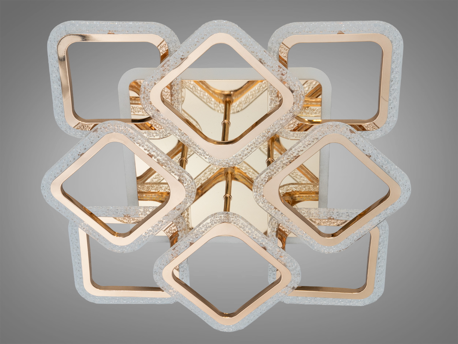 Стельова LED люстра з диммером та підсвічуванням 90W