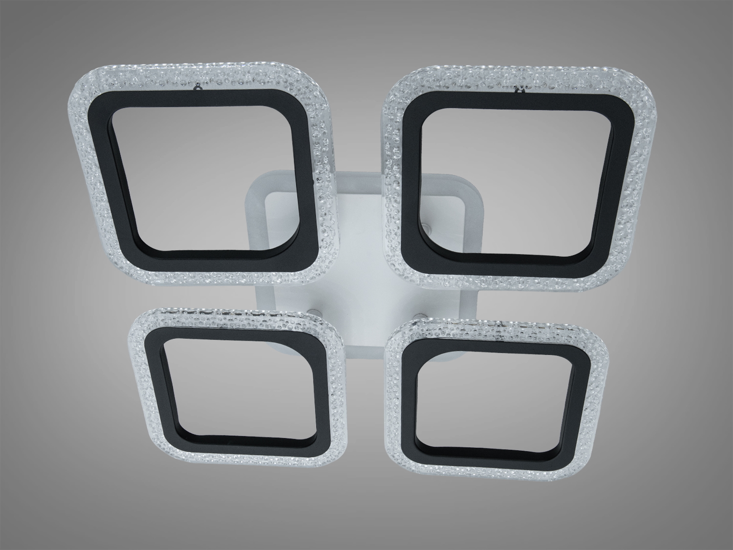 Стельова LED люстра чорна 55W пульт димер 4 мод