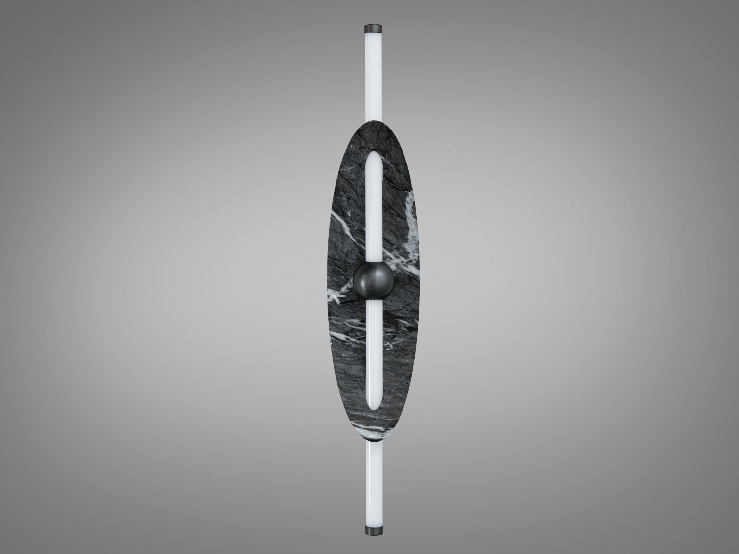 Настінне LED бра 9 Вт чорне з мармуром