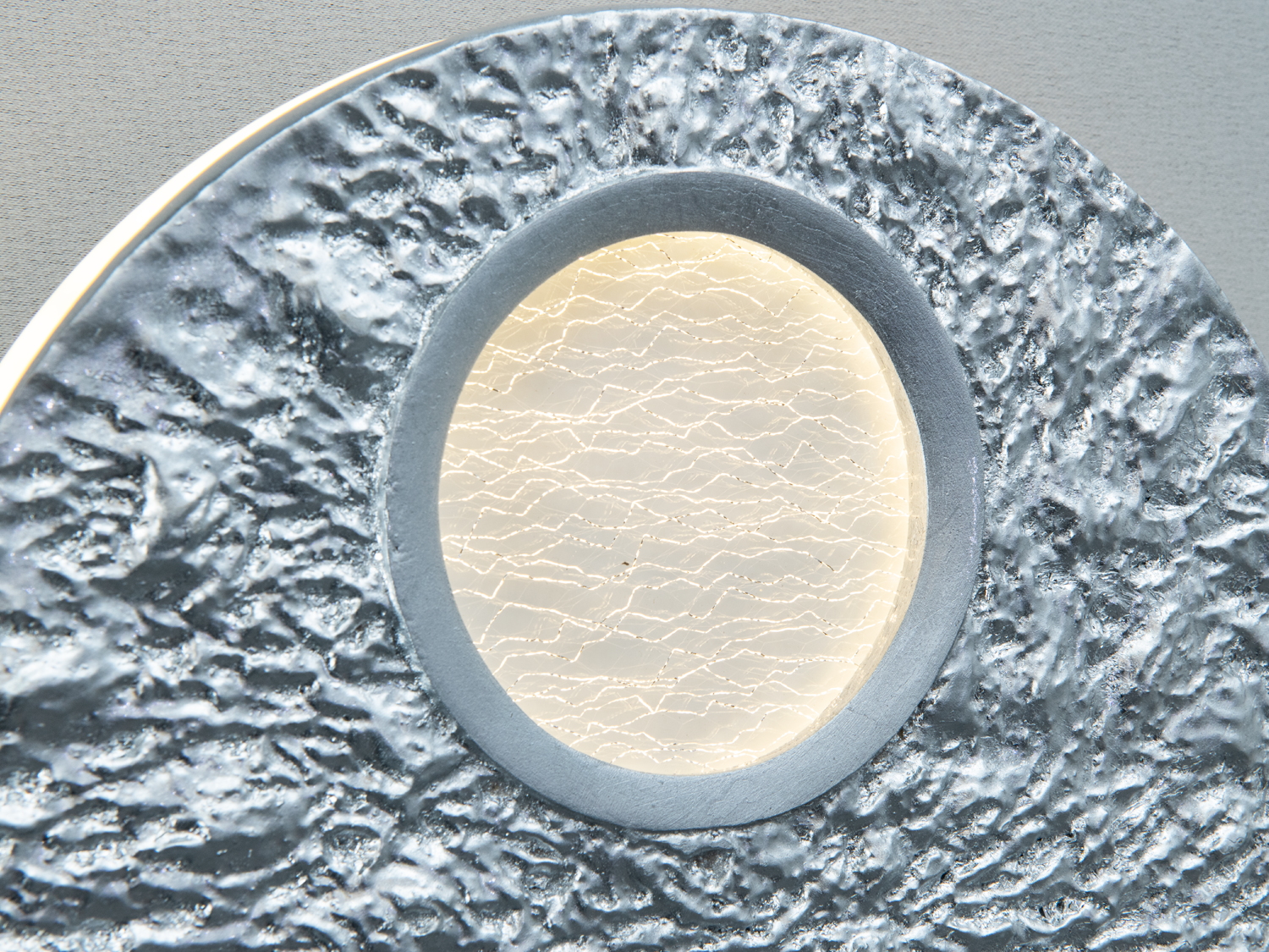 Настінне LED бра Місячний рельєф хром 15Вт