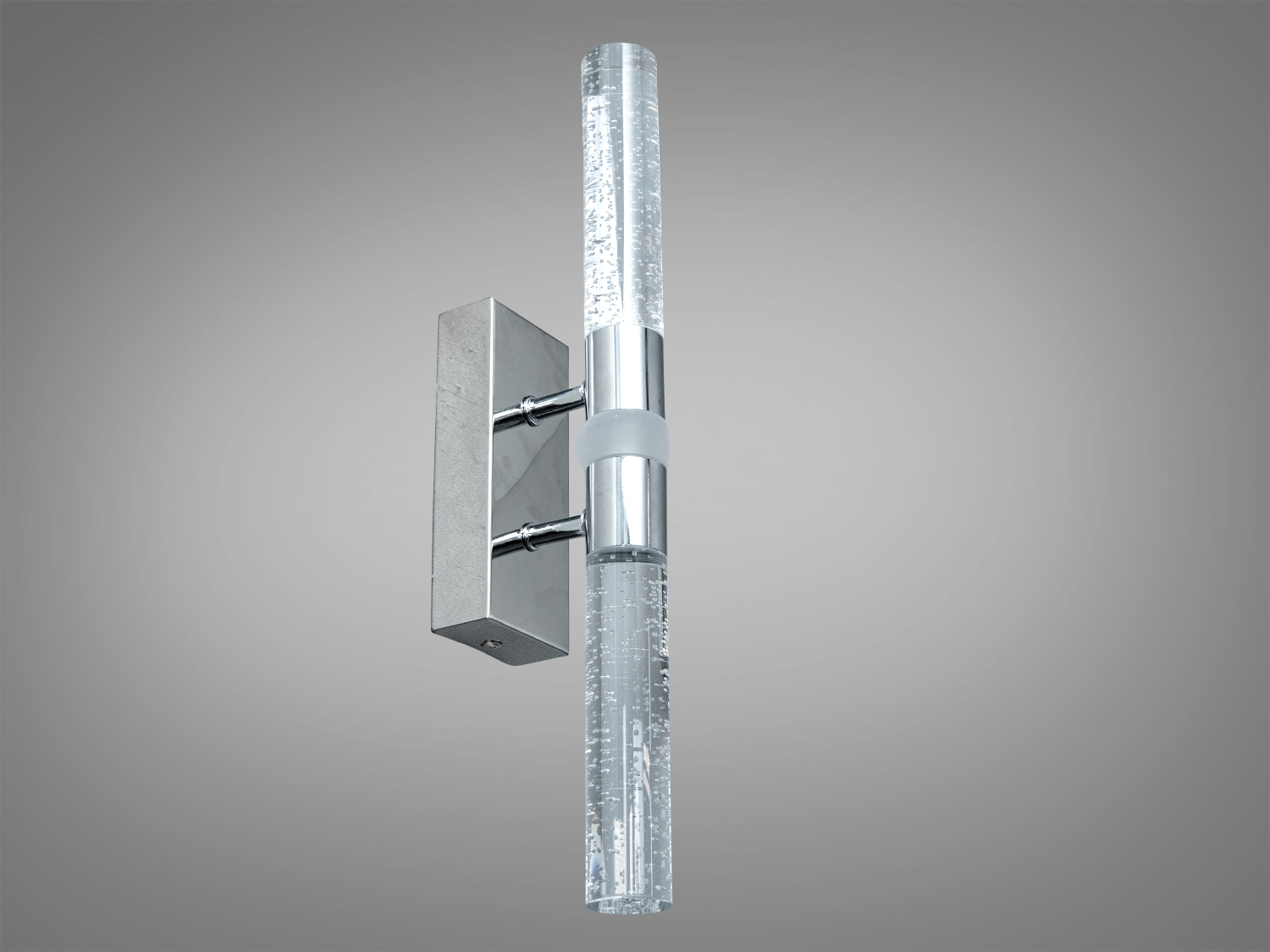 Вертикальний світильник з прозорою акриловою трубкою, що створює ефект бульбашок. Ідеально підходить для освітлення ванної кімнати.