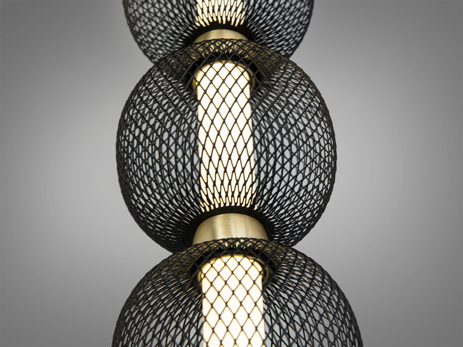 Настінний LED бра чорний 7 Вт сітчасті абажури