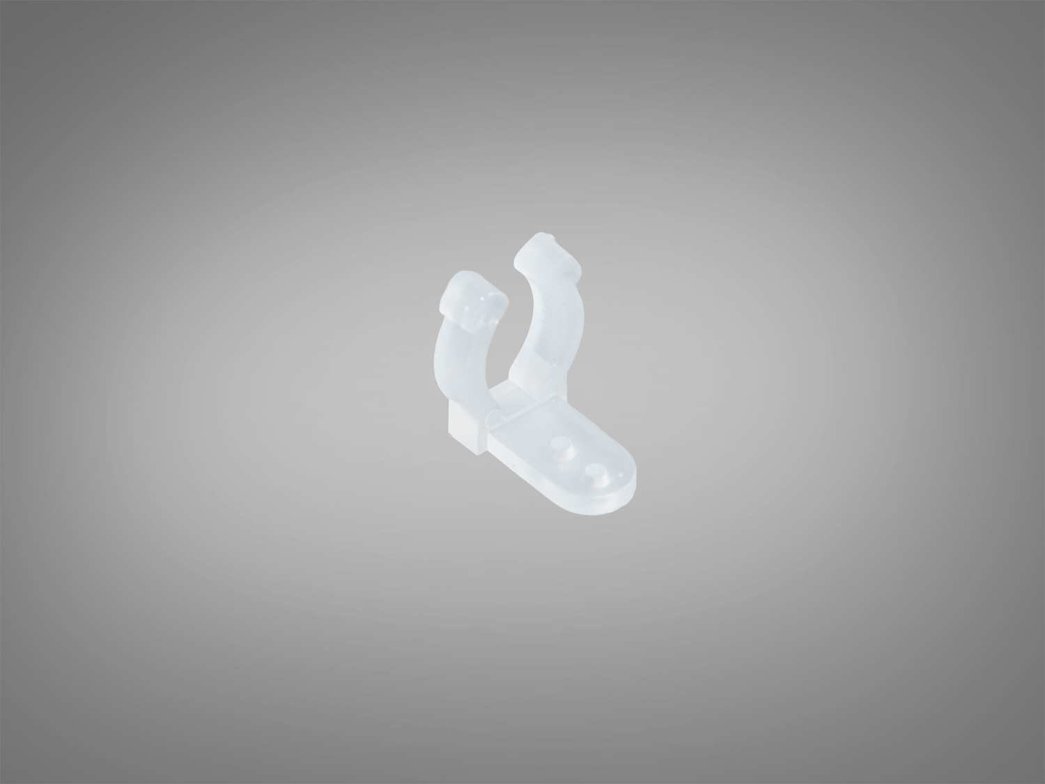 Пластикова кліпса Diasha для кріплення круглої неонової LED стрічки та силіконового профілю. Допомагає акуратно фіксувати контури і радіусні ділянки.