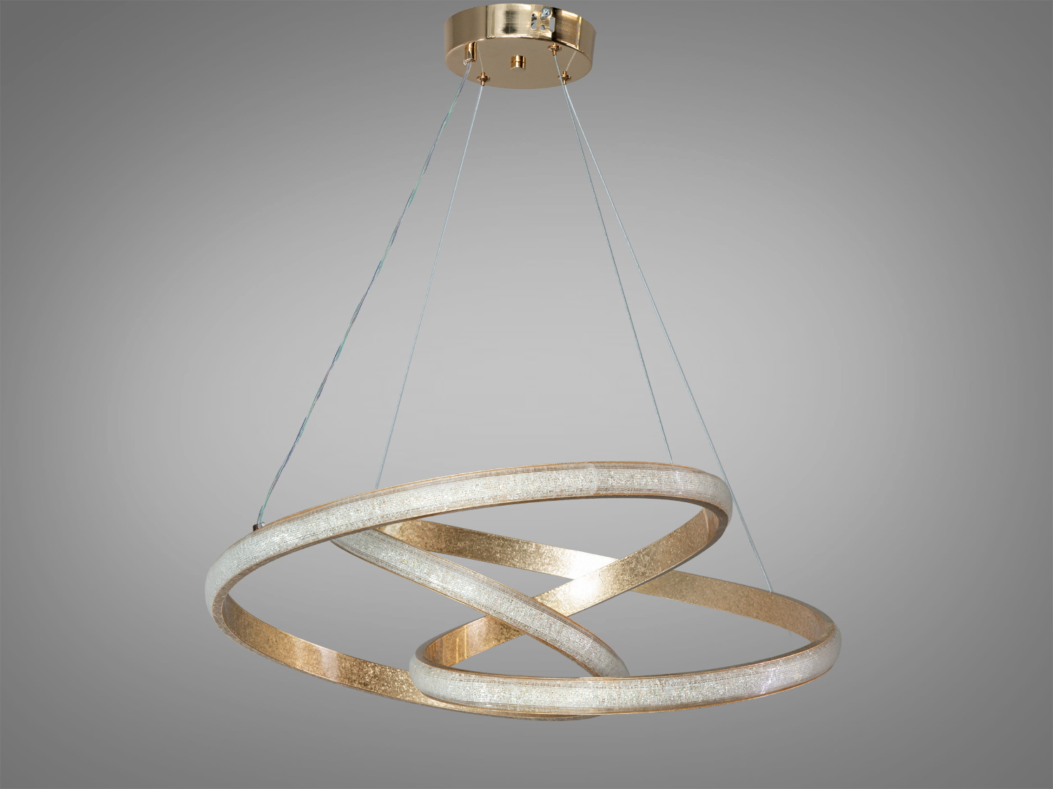 Підвісна люстра LED золото 82Вт 3CCT 4510 лм