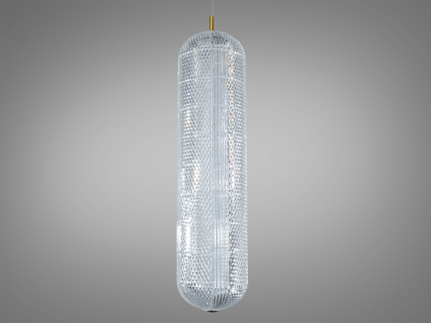 Підвісний світильник з рельєфним скляним плафоном, що створює м′яке розсіяне світло. Підходить для спальні.