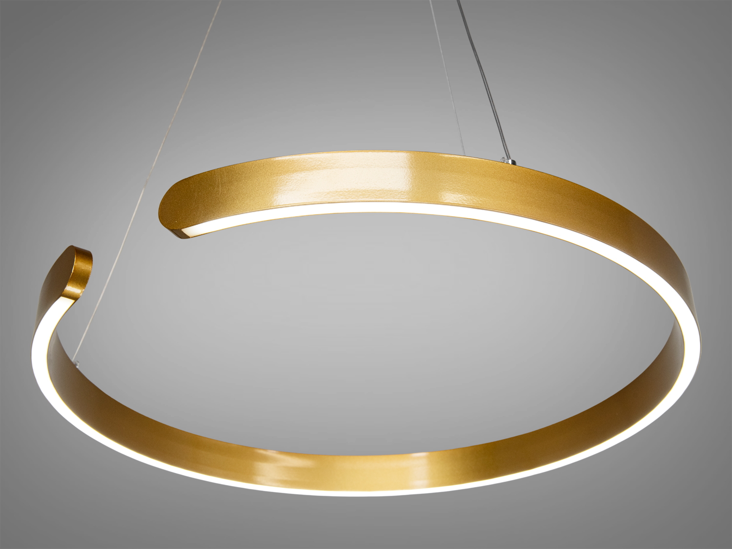 Сучасна LED люстра для кухні з диммером, золото, 38W