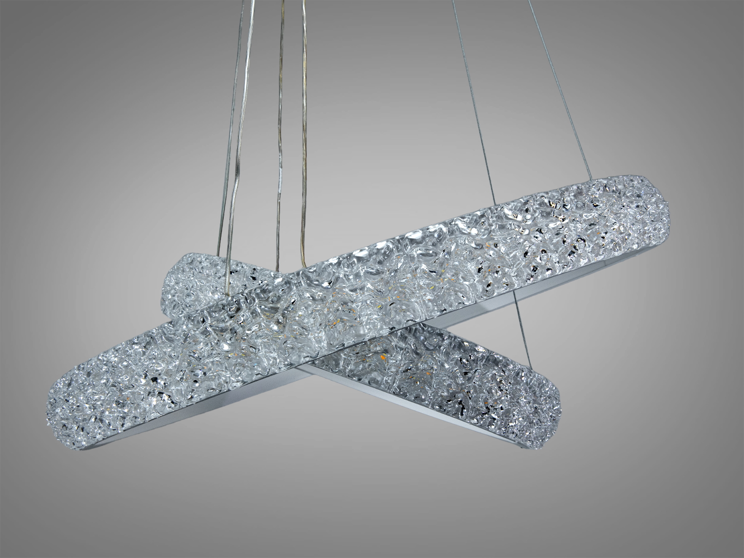 Світлодіодна люстра-підвіс Diasha біла 105W пульт