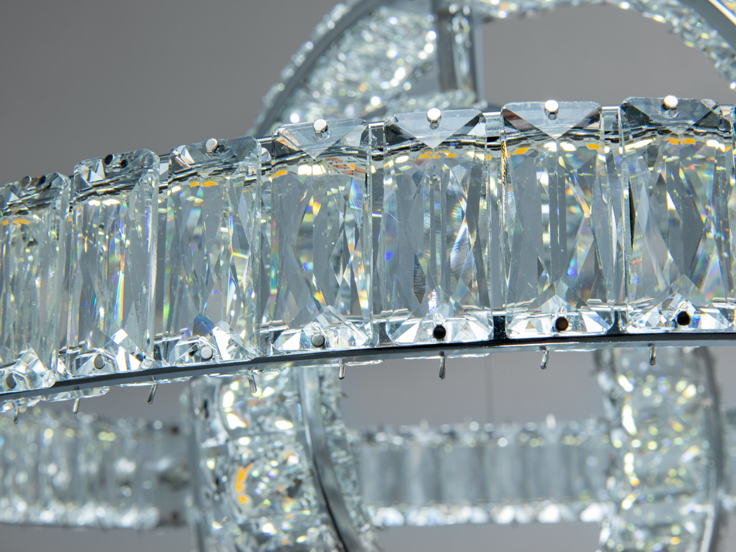 Кришталева люстра Diasha 3 кільця 92 Вт хром